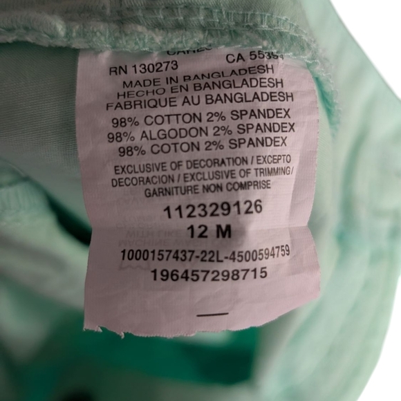 Lee Ultra Lux Flex To Go Cargo Shorts Mint Green Size 12 (EUC) - Picture 6 of 8